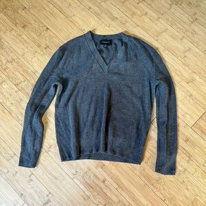 Banana Republic Gray V-Neck Sweater
